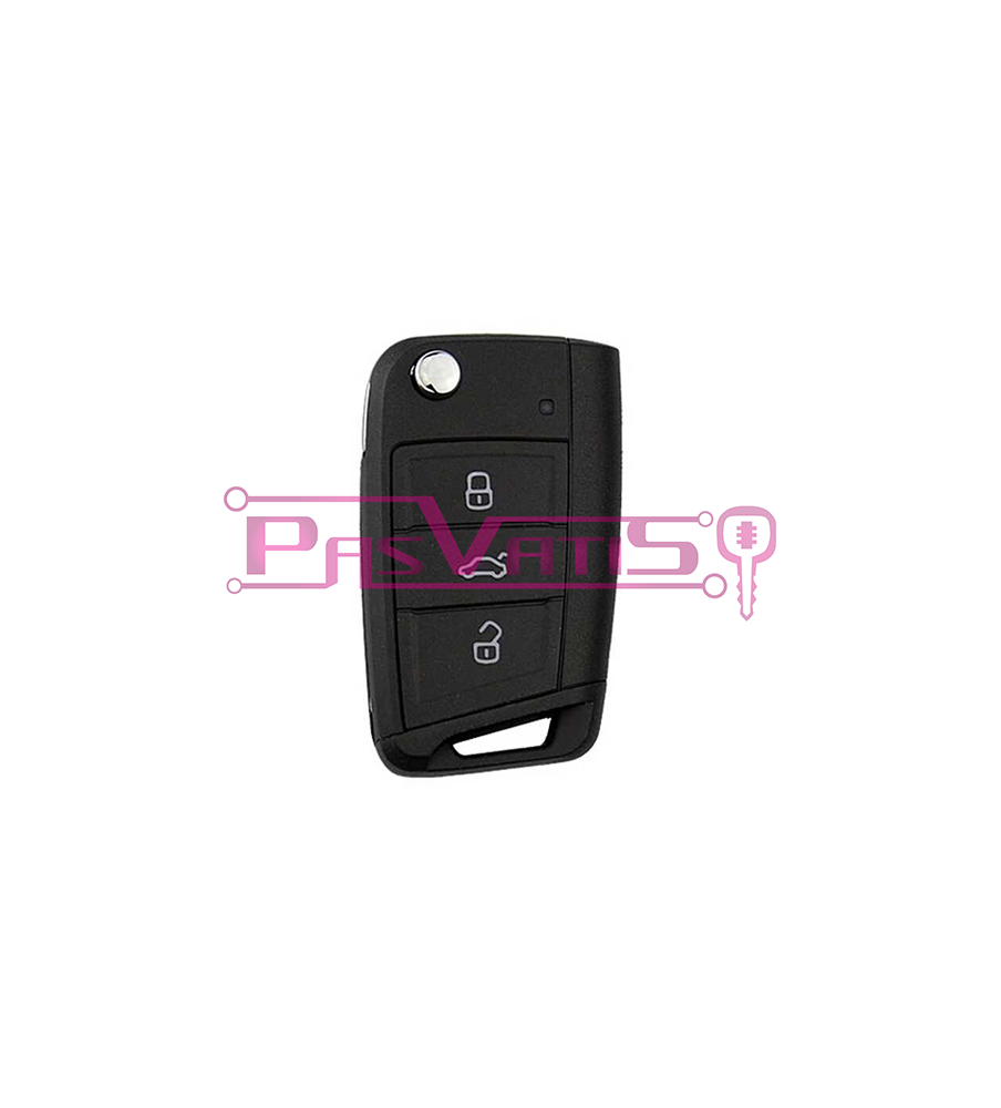 HU66 MQB 3 button flip remote case for Volkswagen