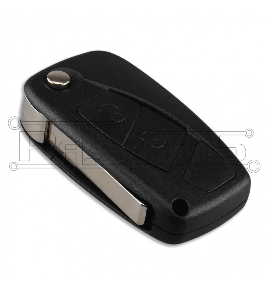 SIP22 αναδιπλούμενο κέλυφος τηλεκοντρόλ με 2 κουμπιά για Fiat (μαύρο χωρίς καπάκι μπαταρίας﻿﻿)