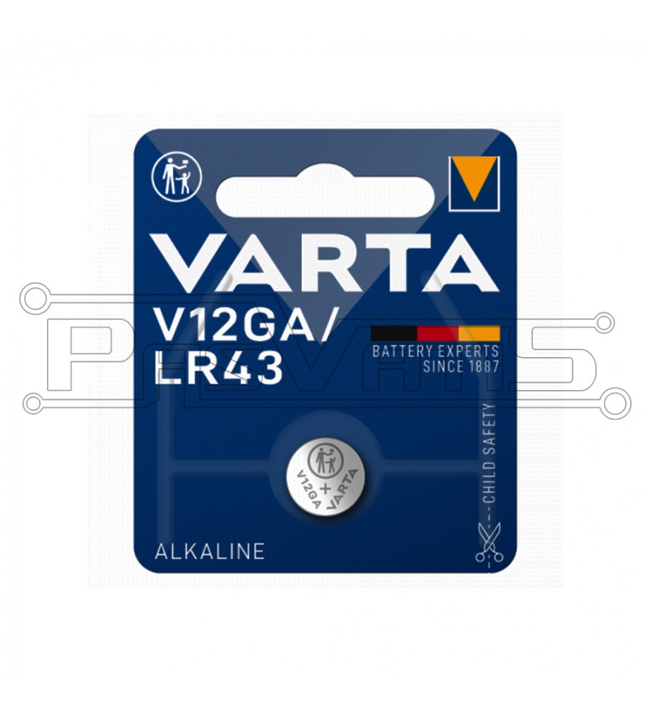 V12GA/LR43 alkaline battery VARTA (pack of 1)