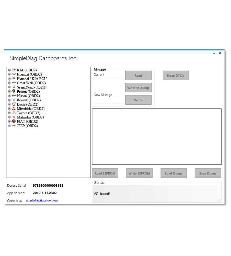 SimpleDiag Licence SD11 - Simplediag - Odometer package