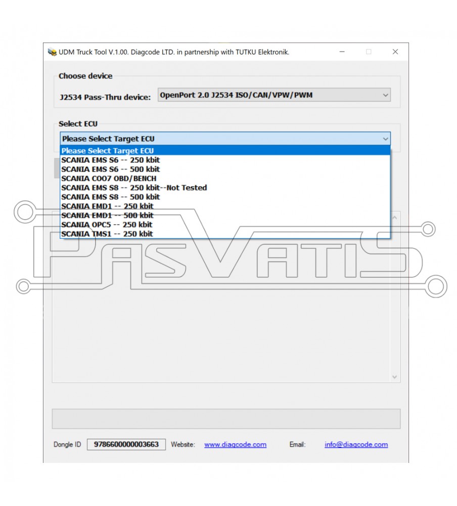 UDM Truck tool Software activation 1