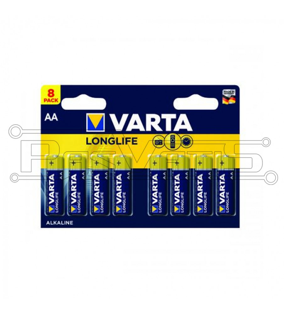 AA alkaline battery LONGLIFE VARTA (pack of 4+2)